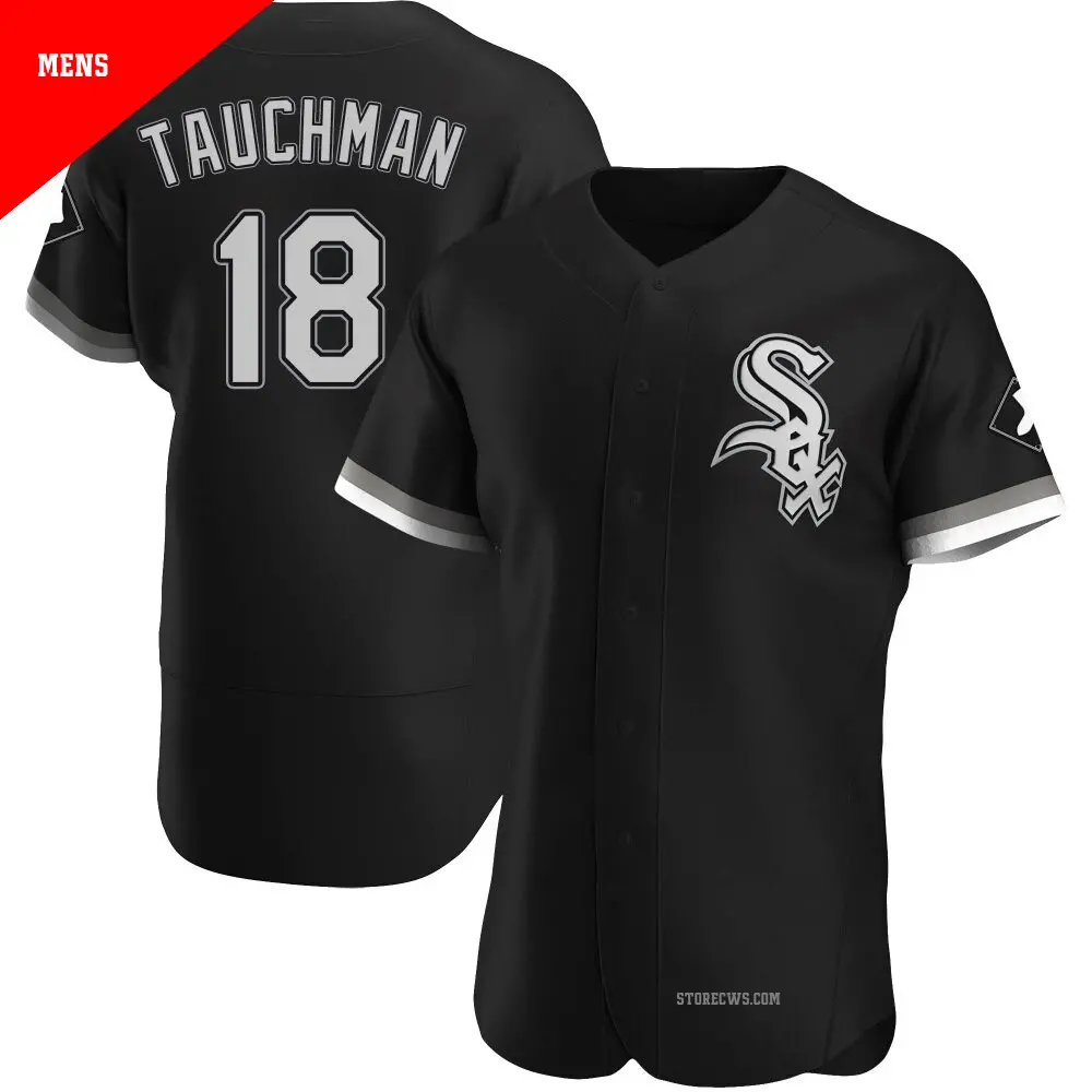 Men's ＃18 Mike Tauchman Chicago White Sox Black Authentic Alternate Jersey