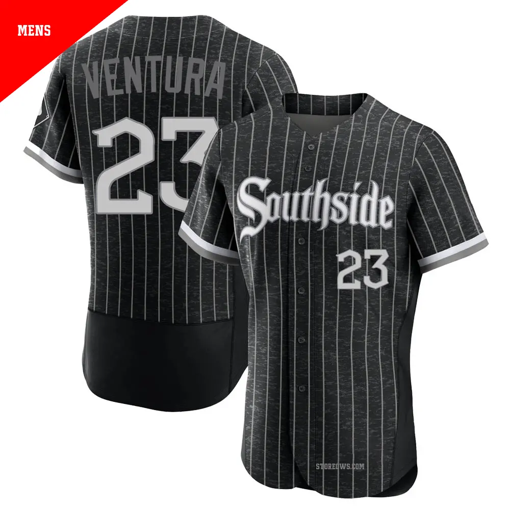 Men's ＃23 Robin Ventura Chicago White Sox Black Authentic 2021 City Connect Jersey