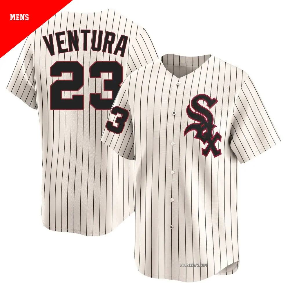 Men's ＃23 Robin Ventura Chicago White Sox Cream Limited Throwback Cooperstown Jersey