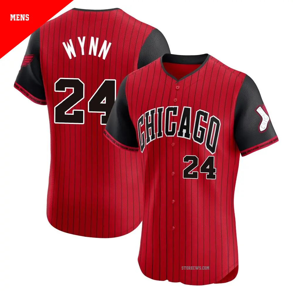 Men's ＃24 Early Wynn Chicago White Sox Red/Black Elite 2025 City Connect Jersey