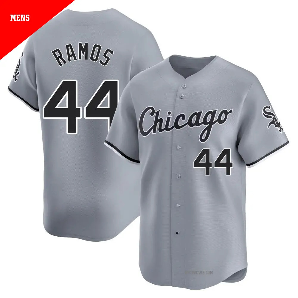 Men's ＃44 Bryan Ramos Chicago White Sox Gray Limited Road Jersey
