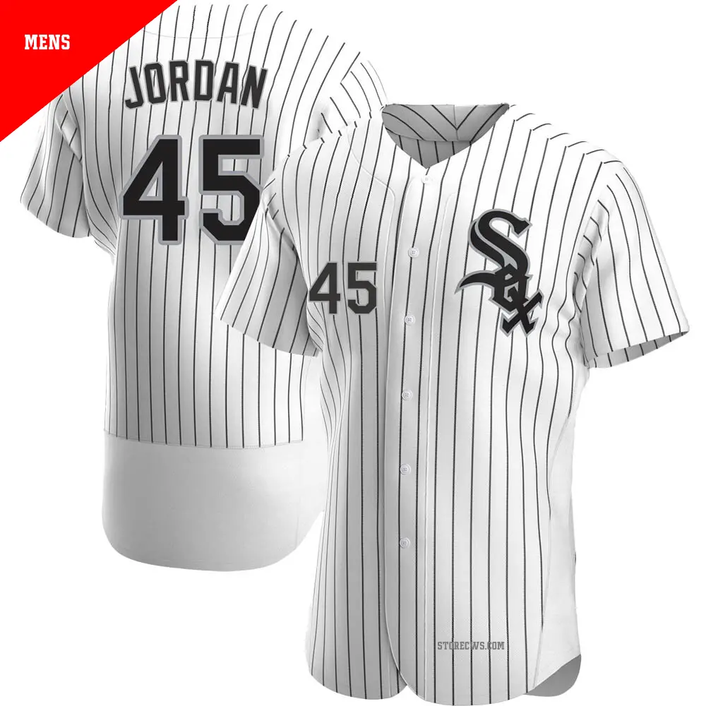 Men's ＃45 Michael Jordan Chicago White Sox White Authentic Home Jersey