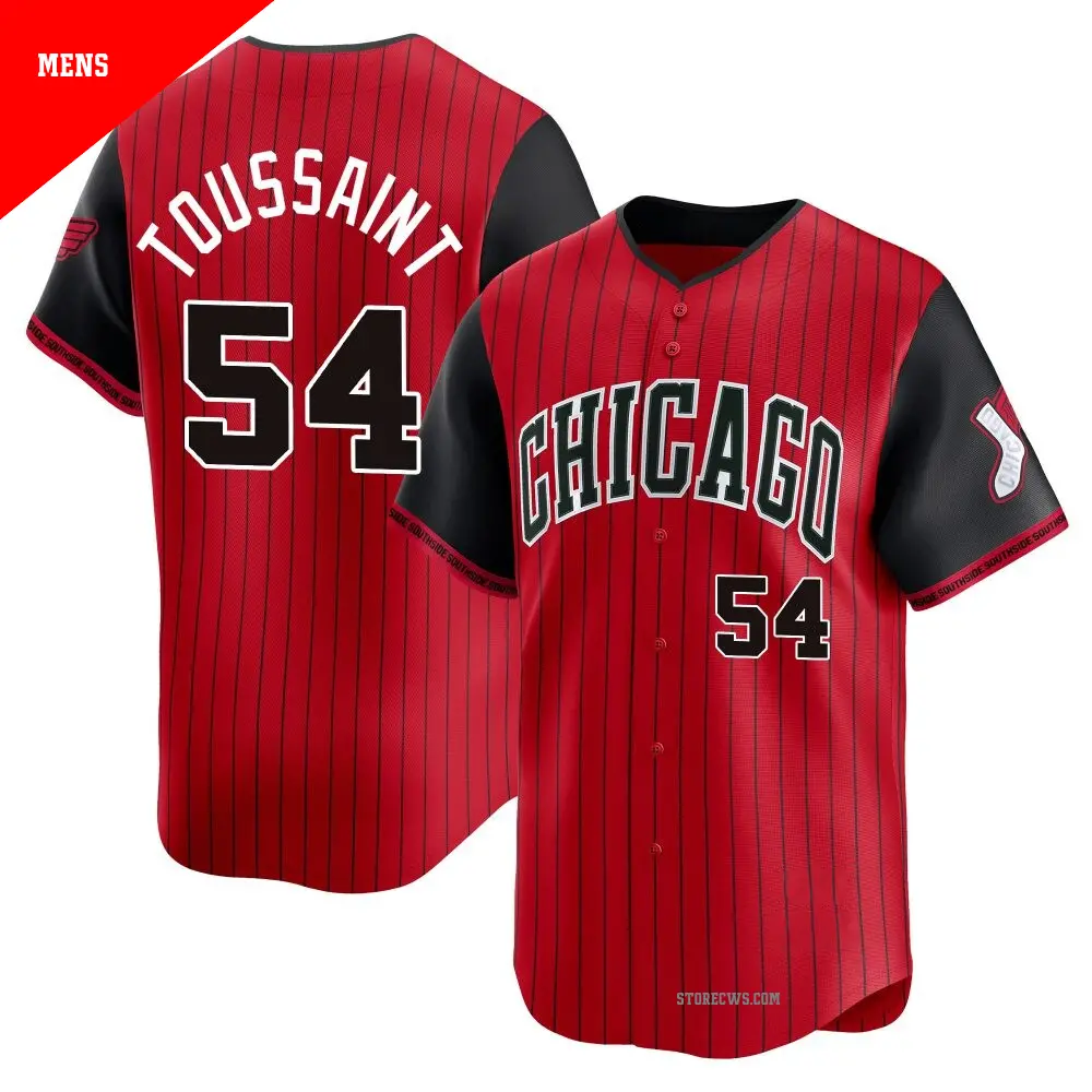Men's ＃54 Touki Toussaint Chicago White Sox Red/Black Limited 2025 City Connect Jersey