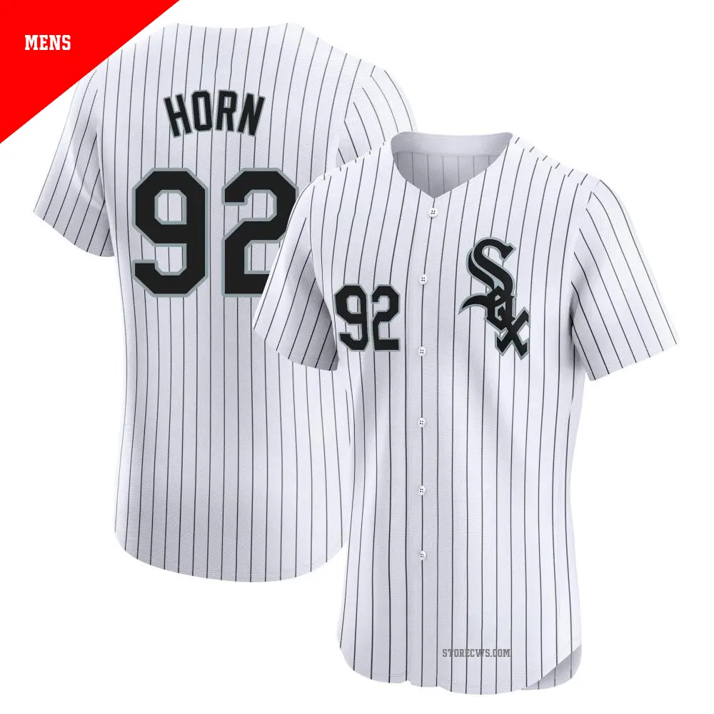 Men's ＃92 Bailey Horn Chicago White Sox White Elite Home Jersey