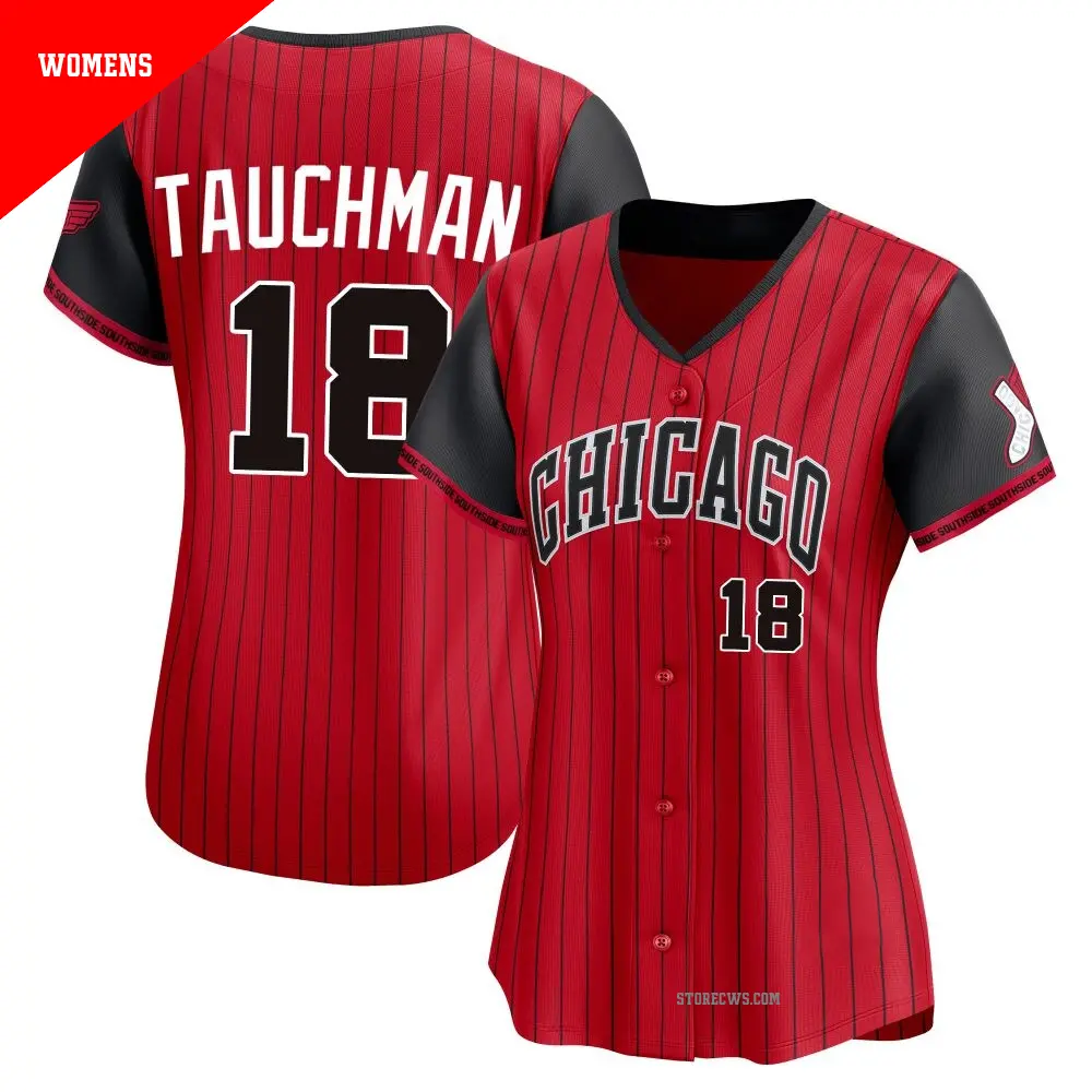 Women's ＃18 Mike Tauchman Chicago White Sox Red/Black Limited 2025 City Connect Jersey