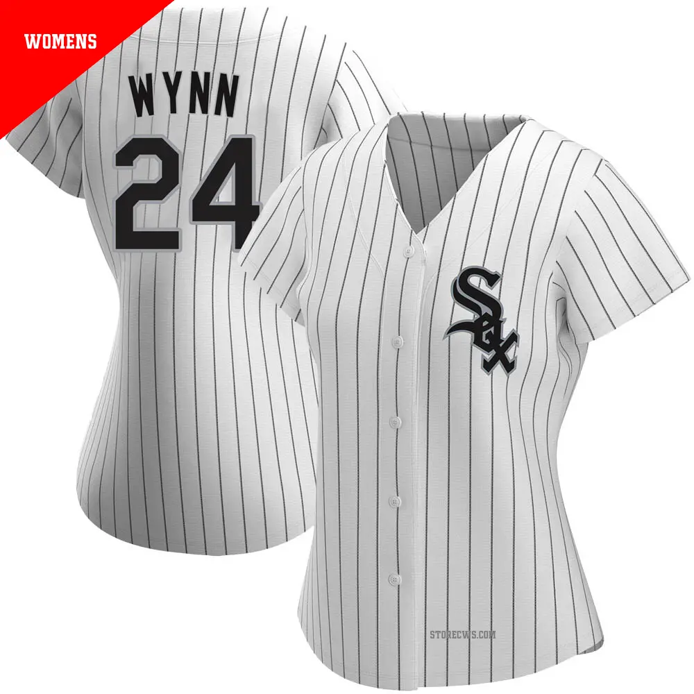 Women's ＃24 Early Wynn Chicago White Sox White Authentic Home Jersey