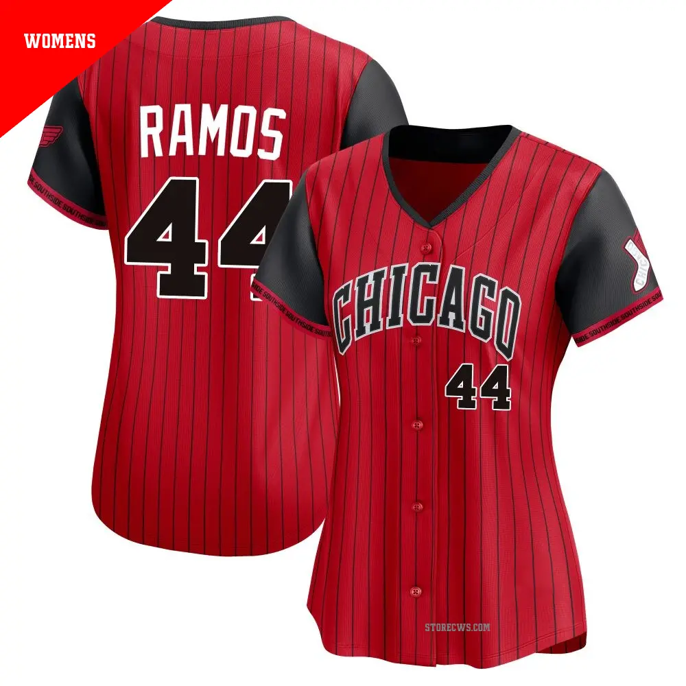 Women's ＃44 Bryan Ramos Chicago White Sox Red/Black Limited 2025 City Connect Jersey