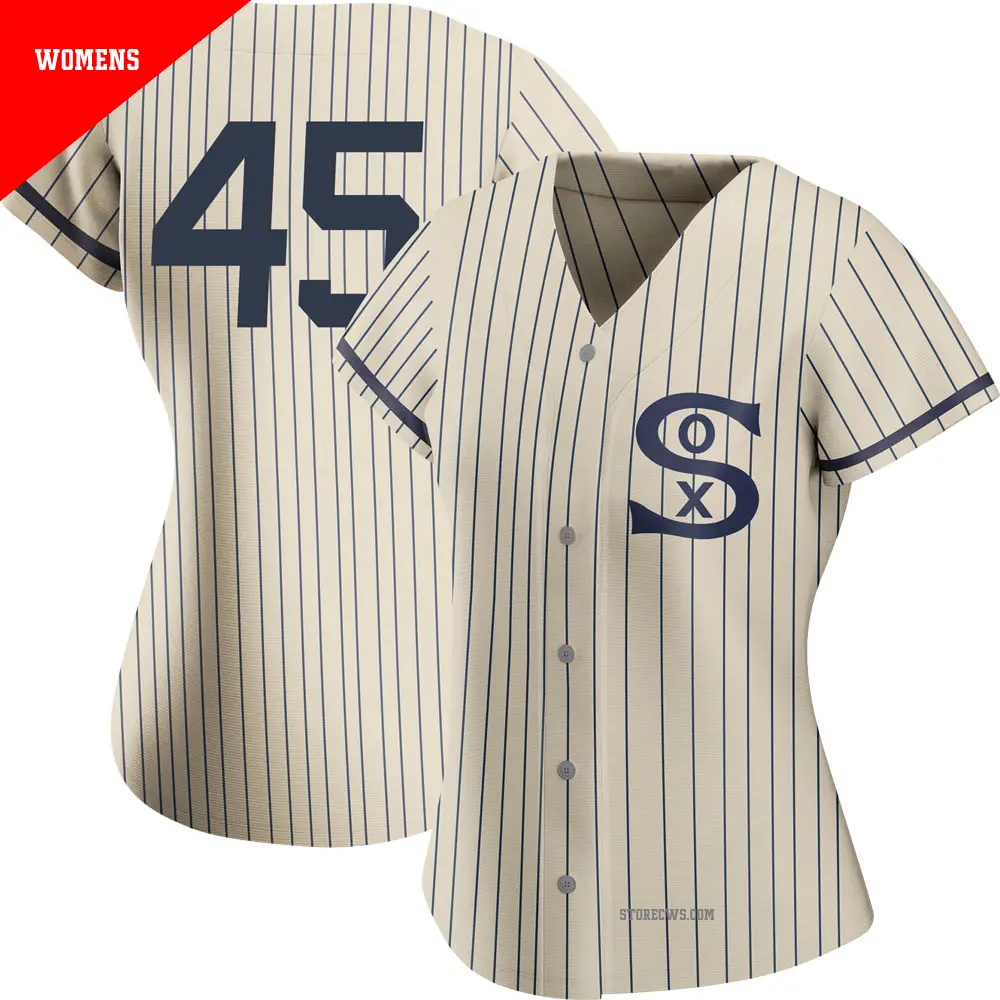 Women's ＃45 Michael Jordan Chicago White Sox Cream Authentic 2021 Field of Dreams Jersey