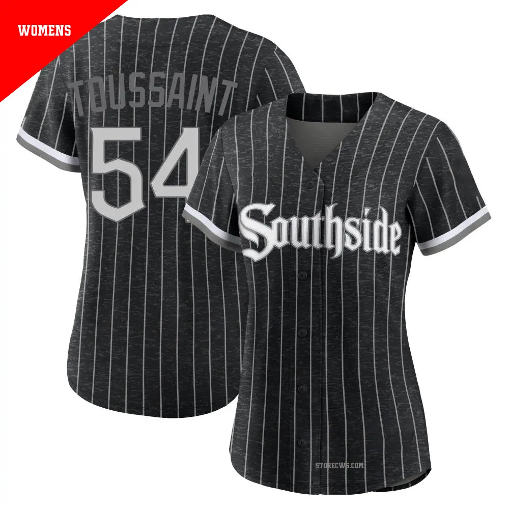 Women's ＃54 Touki Toussaint Chicago White Sox Black Authentic 2021 City Connect Jersey