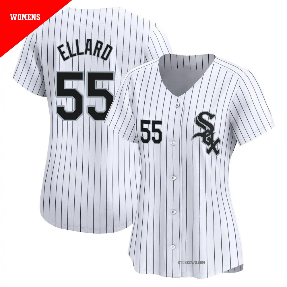 Women's ＃55 Fraser Ellard Chicago White Sox White Limited Home Jersey