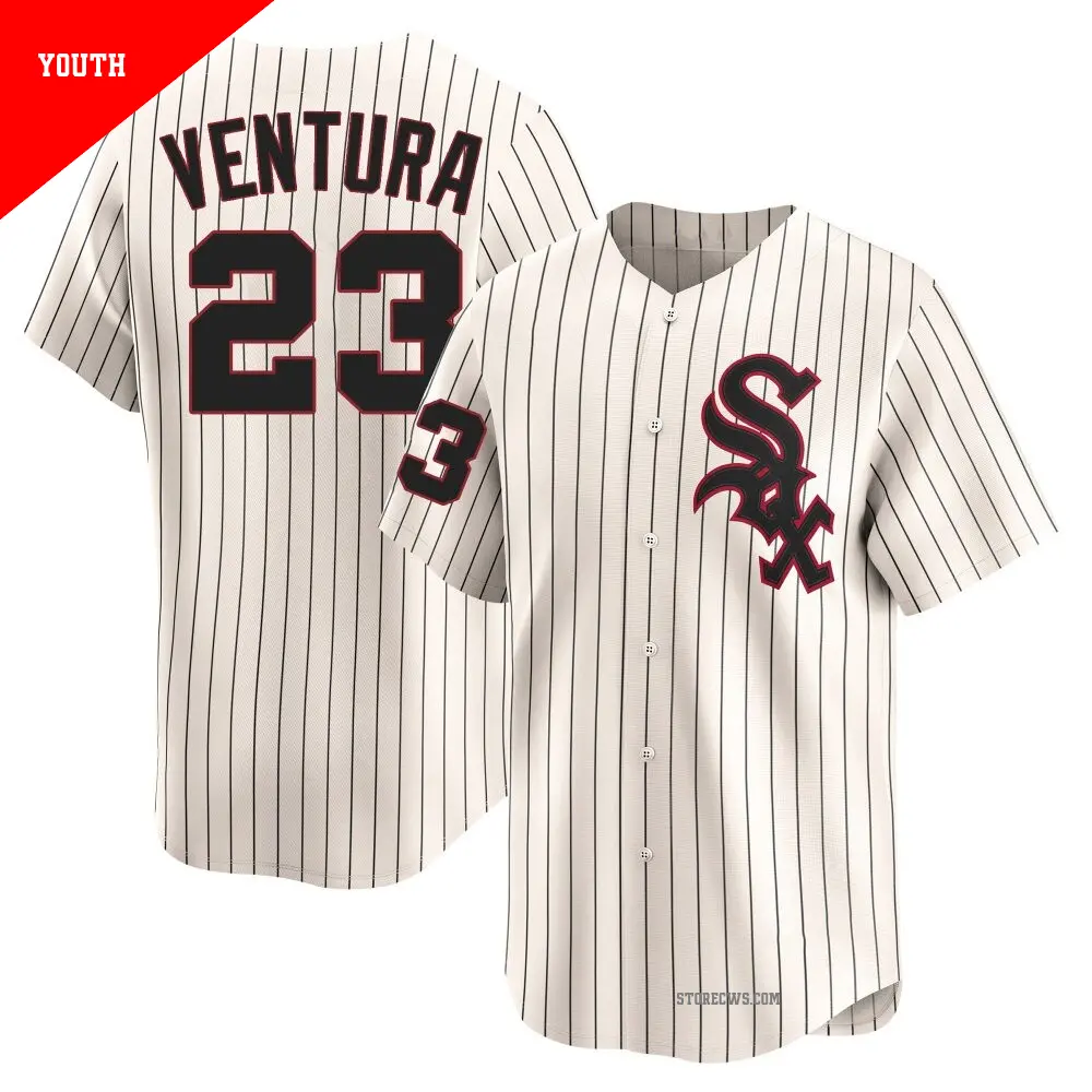 Youth ＃23 Robin Ventura Chicago White Sox Cream Limited Throwback Cooperstown Jersey