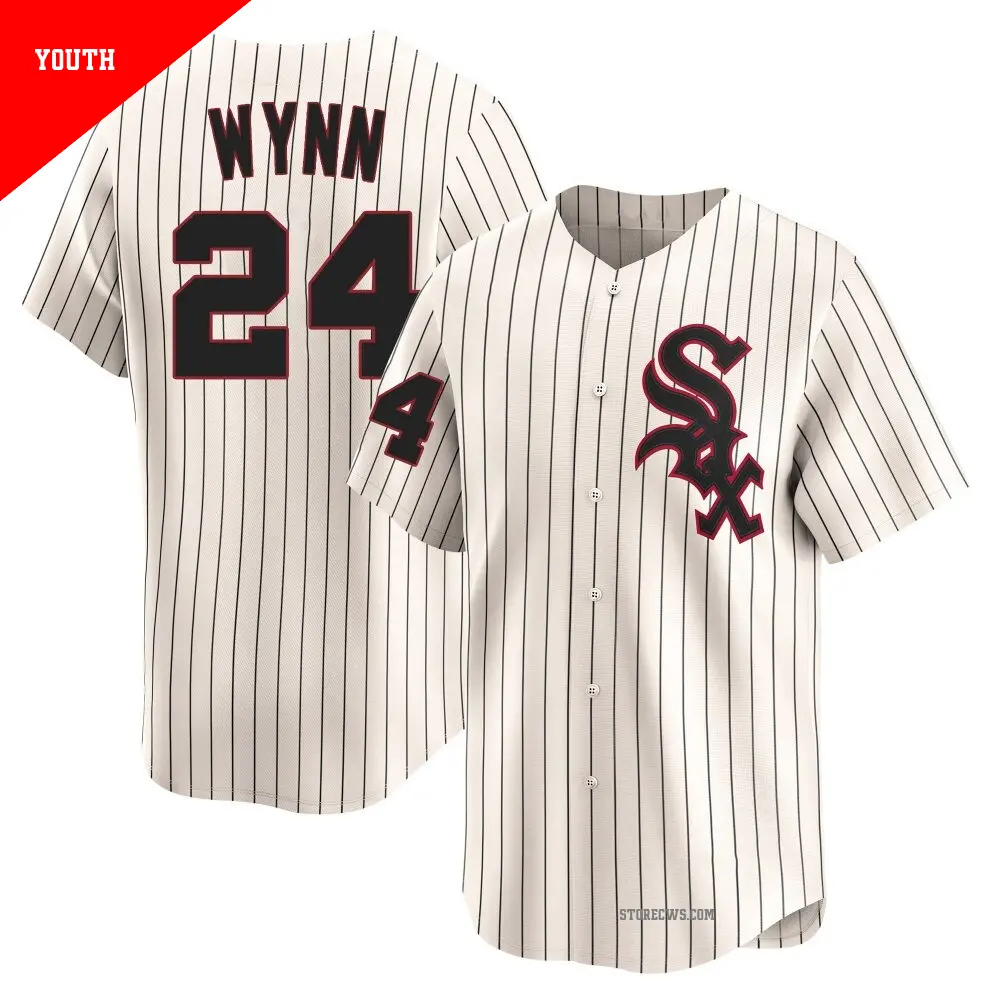 Youth ＃24 Early Wynn Chicago White Sox Cream Limited Throwback Cooperstown Jersey