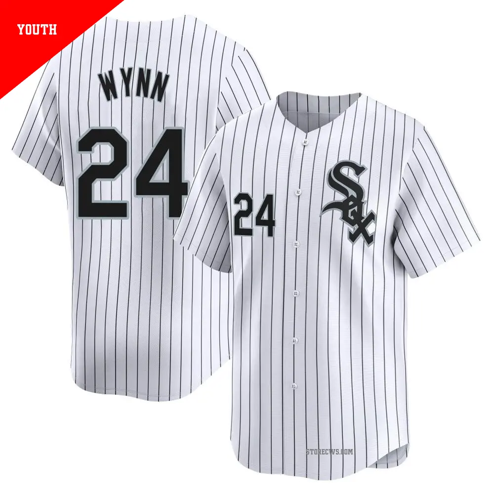 Youth ＃24 Early Wynn Chicago White Sox White Limited Home Jersey
