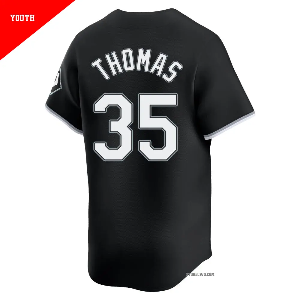 t&t‼️ Youth #35 Frank Thomas Chicago White Sox Black Limited