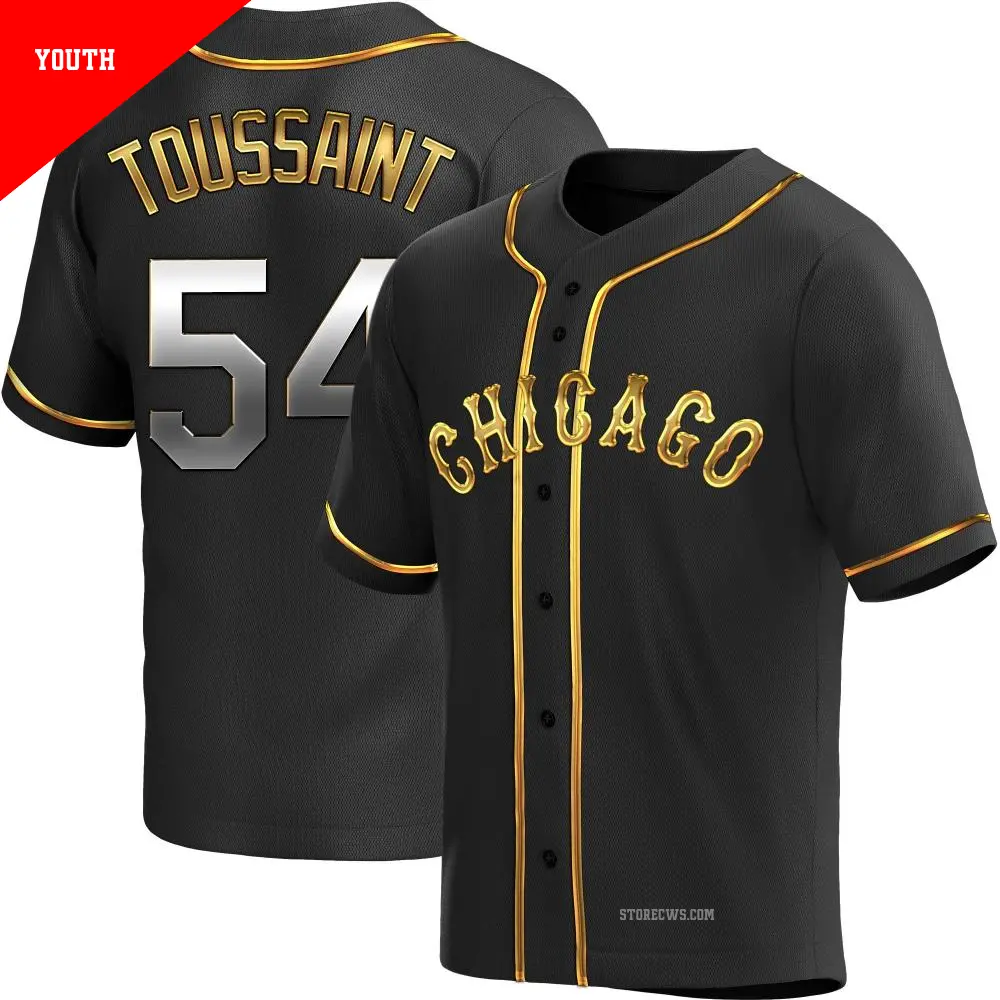 Youth ＃54 Touki Toussaint Chicago White Sox Gold Replica Black en Alternate Jersey