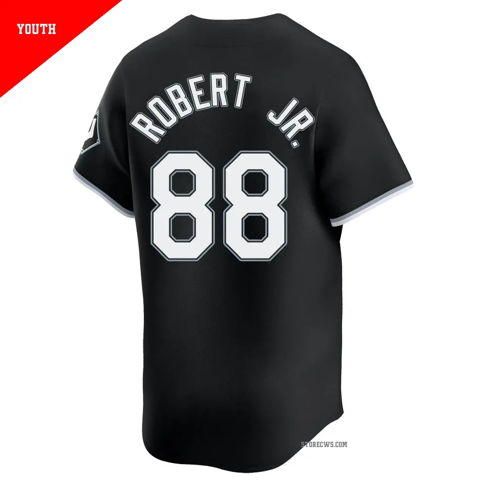 【U LAN】88 Sporty l Jersey Short Sleeve T-shirt Youth #88 Luis Robert Jr. Chicago White Sox Black Limited
