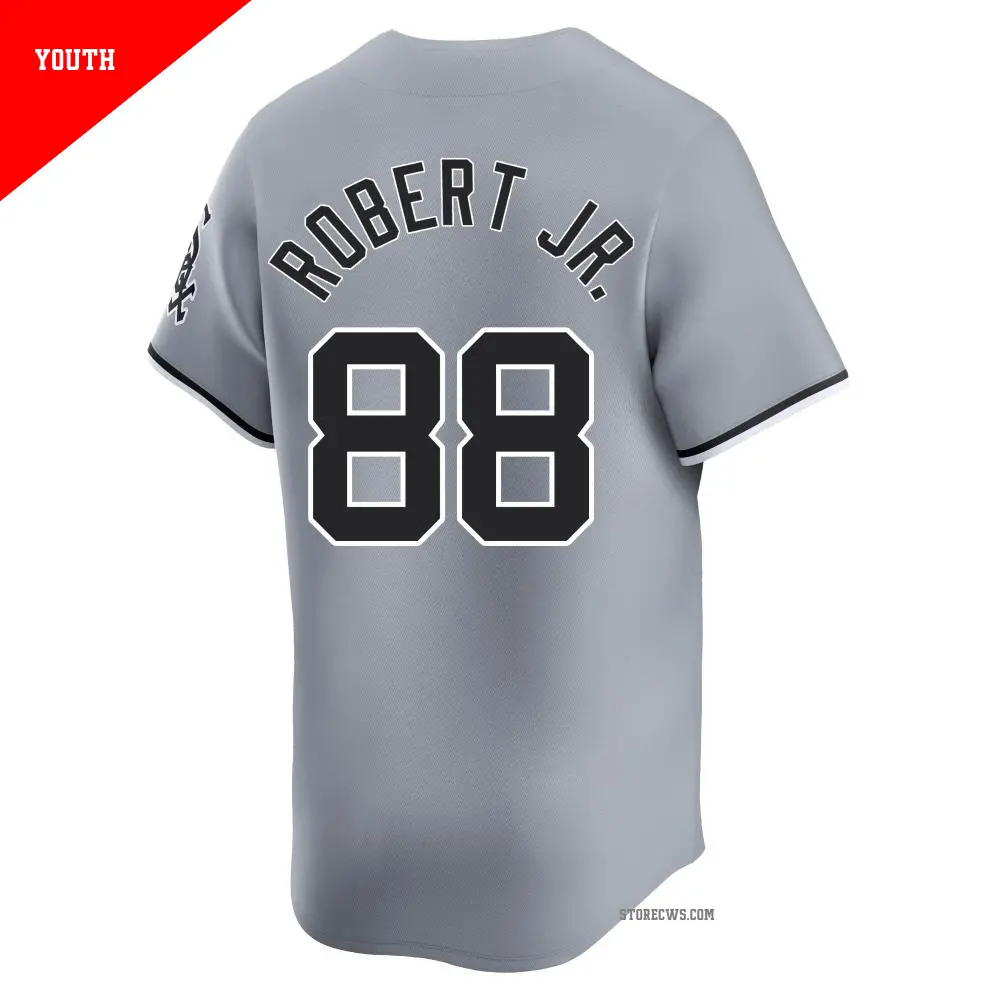 Youth #88 Luis Robert Jr. Chicago White Sox Gray Limited
